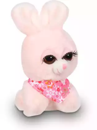 Мягкая игрушка Заяц Пуся розовый 12 см 1570-16-2