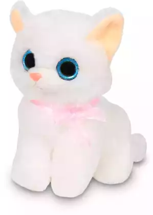 Мягкая игрушка Кошка Ириска белая 27 см 0799-57-2
