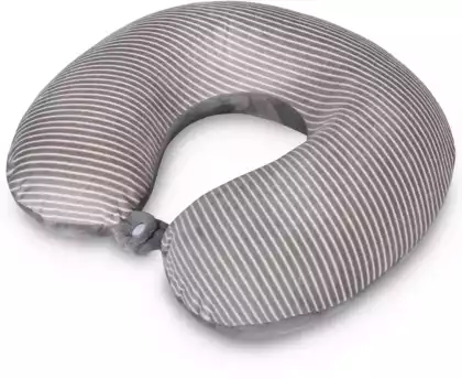 Мягкая подушка на шею серая 28 см 1441-5
