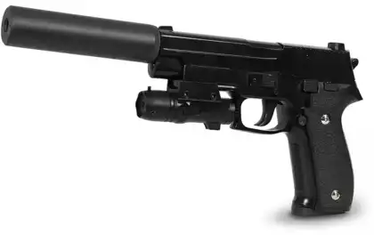 Пистолет металлический SIG 226 с глушителем и ЛЦУ G.26A 20см