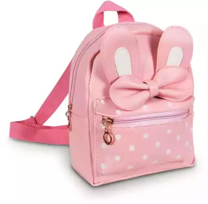 Мягкий рюкзак Ушки с бантиком розовый 22 см 058B-2023B-1