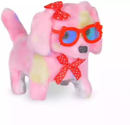 Мягкая игрушка Собака розовая пятнистая механическая 16 см 2704-4B