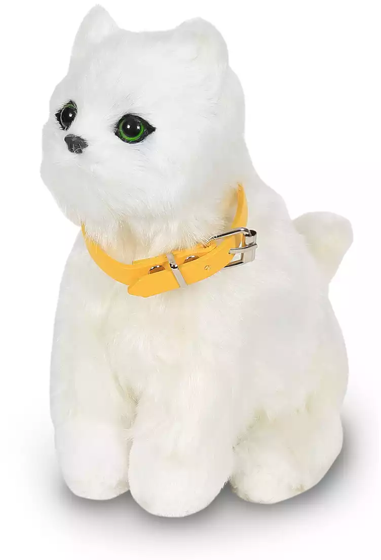Мягкая игрушка Кошка Мадина белая механическая 1990-2B 19 см