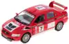 Модель машины STREET FIGHTER Mitsubishi Lancer Evolution VII WRC 1:36 KT5072 KINSMART, Красный