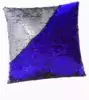 Мягкая подушка Блестящая синяя/серебро 40*40 см 1331-1-2 ТМ Коробейники