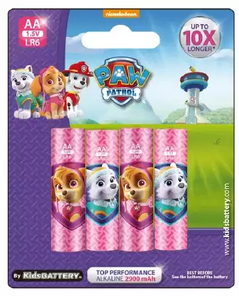 Батарейки AA LR6 Alkaline Paw Patrol девочки (4 шт в уп)