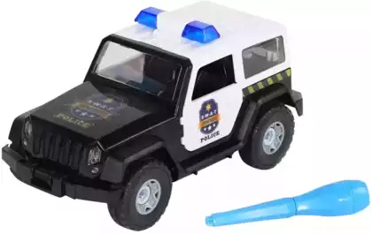 Конструктор полицейская машина со светом и звуком 1372 45 дет.