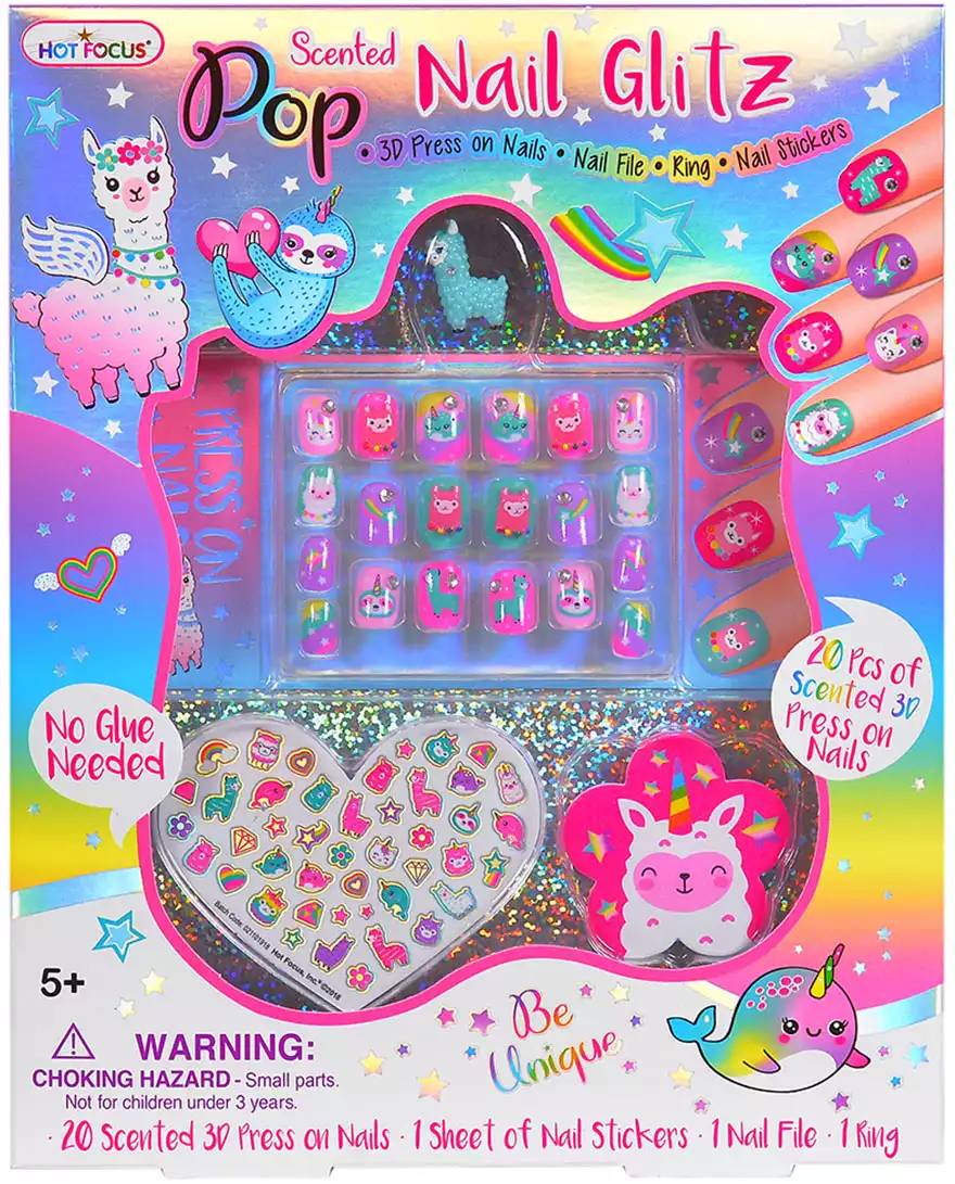 HOT FOCUS POP набор Блестательных ногтей + кольцо