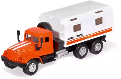 Модель машины КРАЗ 256 будка 19см Инерционный механизм 2217-6