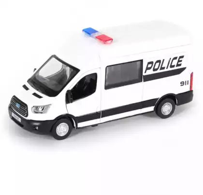 Модель машины Ford Transit Полиция 1:35 (17см) свет, звук, Инерционный механизм 65653A