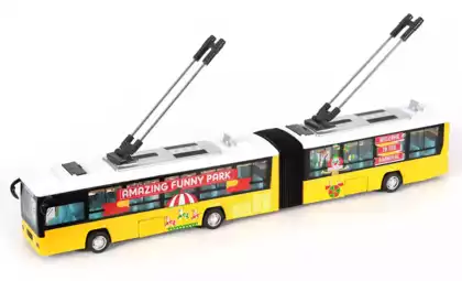 Модель троллейбуса с гармошкой 1:48 (42см) свет, звук, инерция 68428