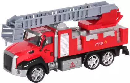 Модель машины Пожарная машина с лестницей 20см Инерционный механизм 2213-6-3