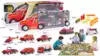 Игровой набор Пожарная служба из 8-ми машинок в трейлере-кейсе с трамплином + настольная игра LA-015B