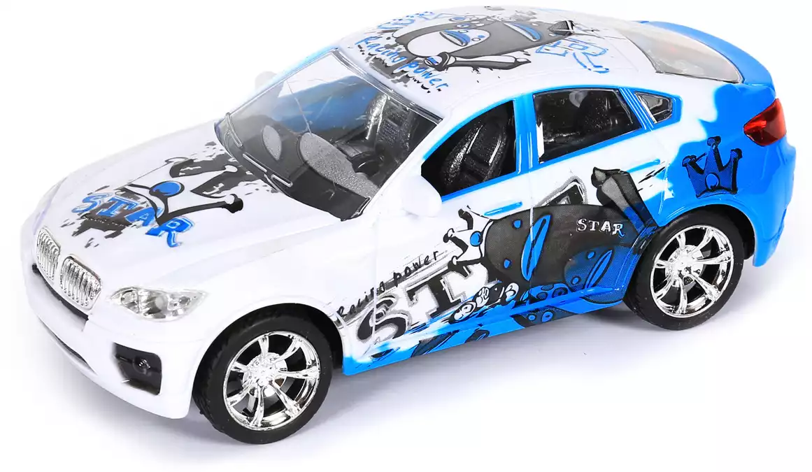 Машина инерционная H555-16 белый с синим