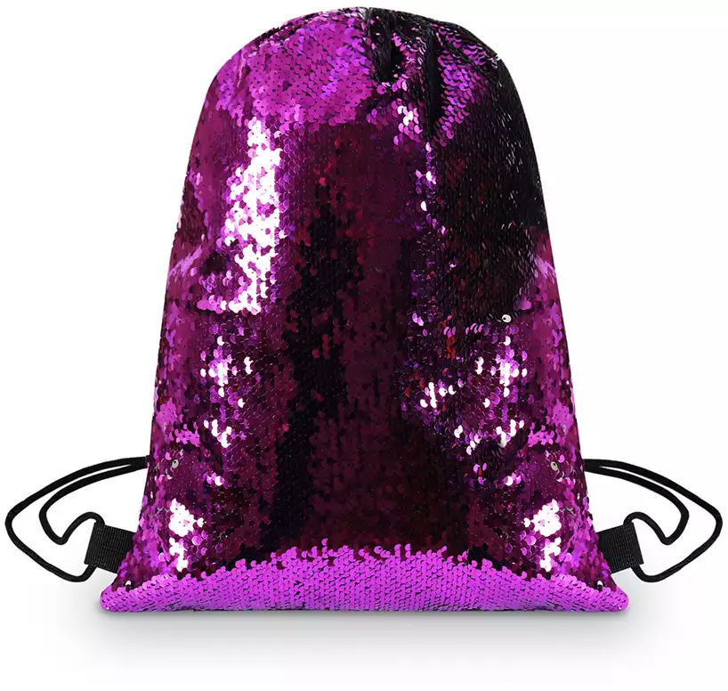 Сумка для обуви с пайетками 28х35см малиновый