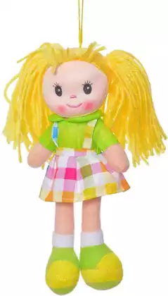 Мягкая игрушка Кукла Лиза в зеленом платье 20 см 1233-1-1