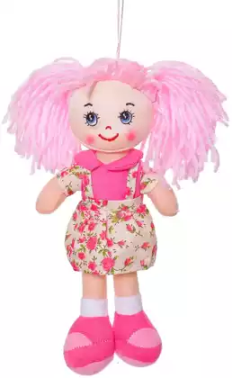 Мягкая игрушка Кукла Лиза в цветочек платье 20 см 1233-1-3