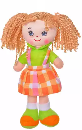 Мягкая игрушка Кукла Лиза в оранжевом платье 20 см 1233-1-4