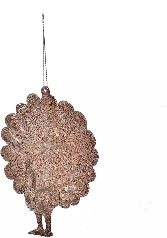 Новогоднее украшение павлин 12,5 см