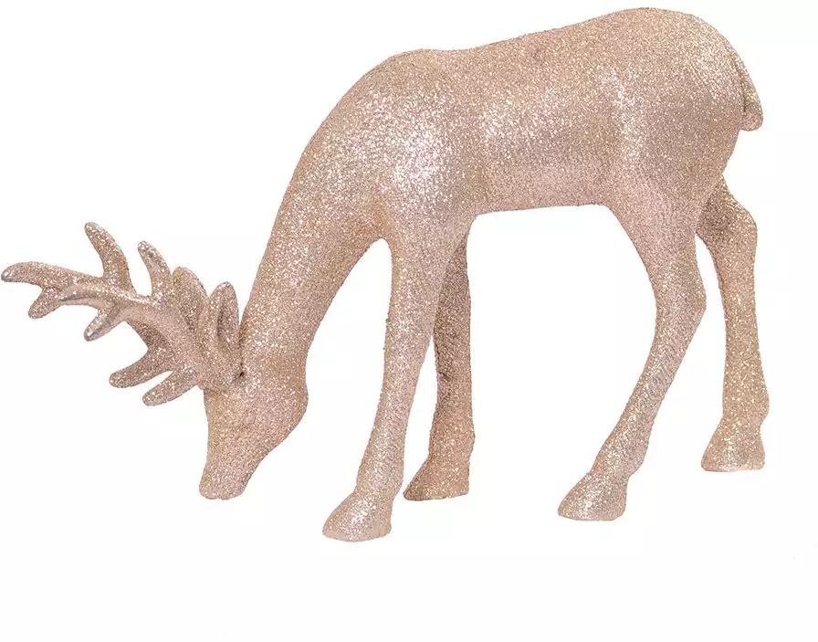 Новогоднее украшение олень фигура 19х30 см