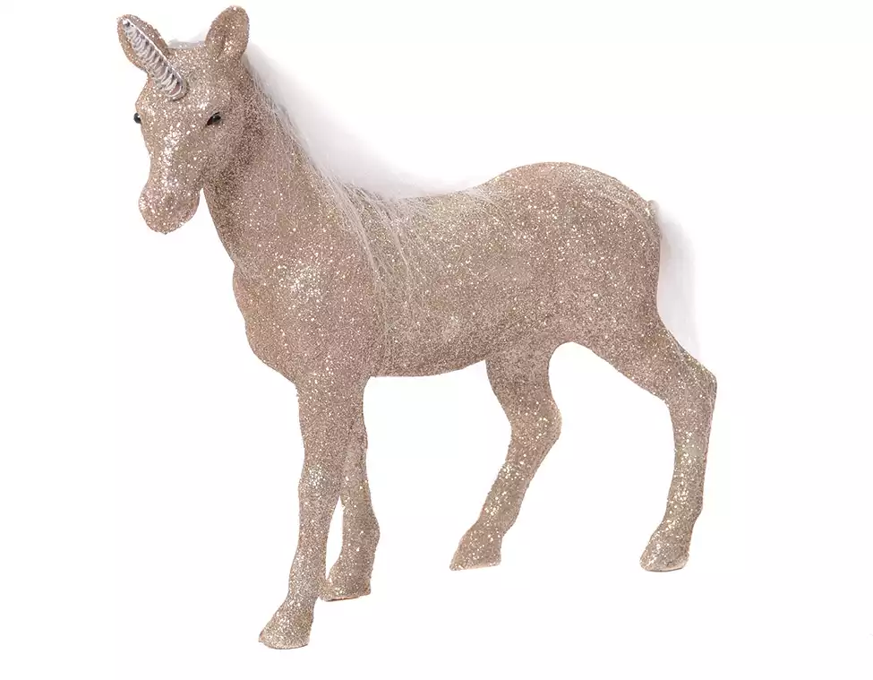 Новогоднее украшение единорог фигура 21х22 см