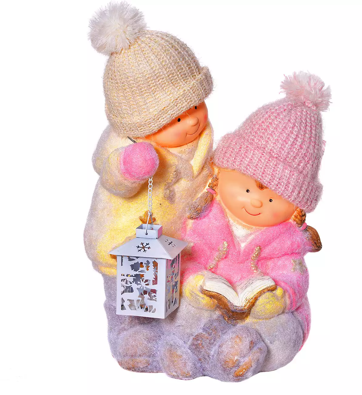 Декоративная фигурка Дети с фонариком 40см