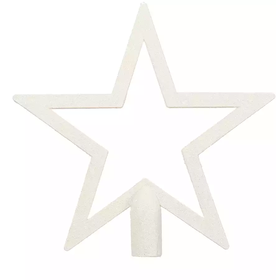 Новогодняя верхушка звезда 20 см белый