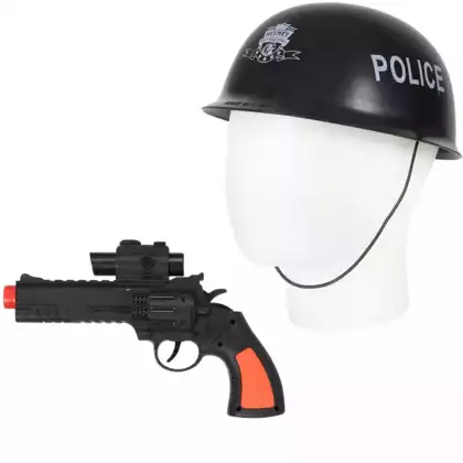 Набор полицейского 2213 (револьвер-трещетка+каска)