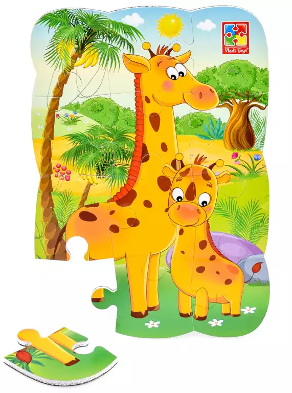 Пазл 12 эл. на магните Жирафик VT3205-62 Vladi Toys