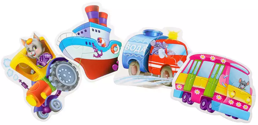 Пазлы мягкие Baby puzzle Транспорт VT1106-08 ВладиТ