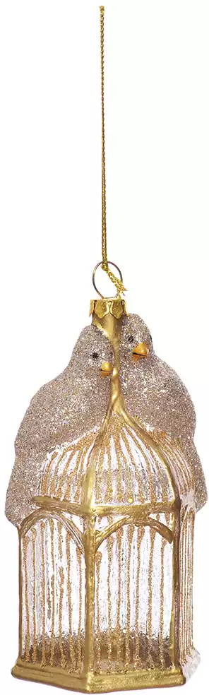 Новогодняя фигурка 12,6 см Голубки стекло Y150731