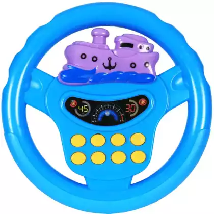 Игрушка музыкальная Руль синий ZY0582A-3