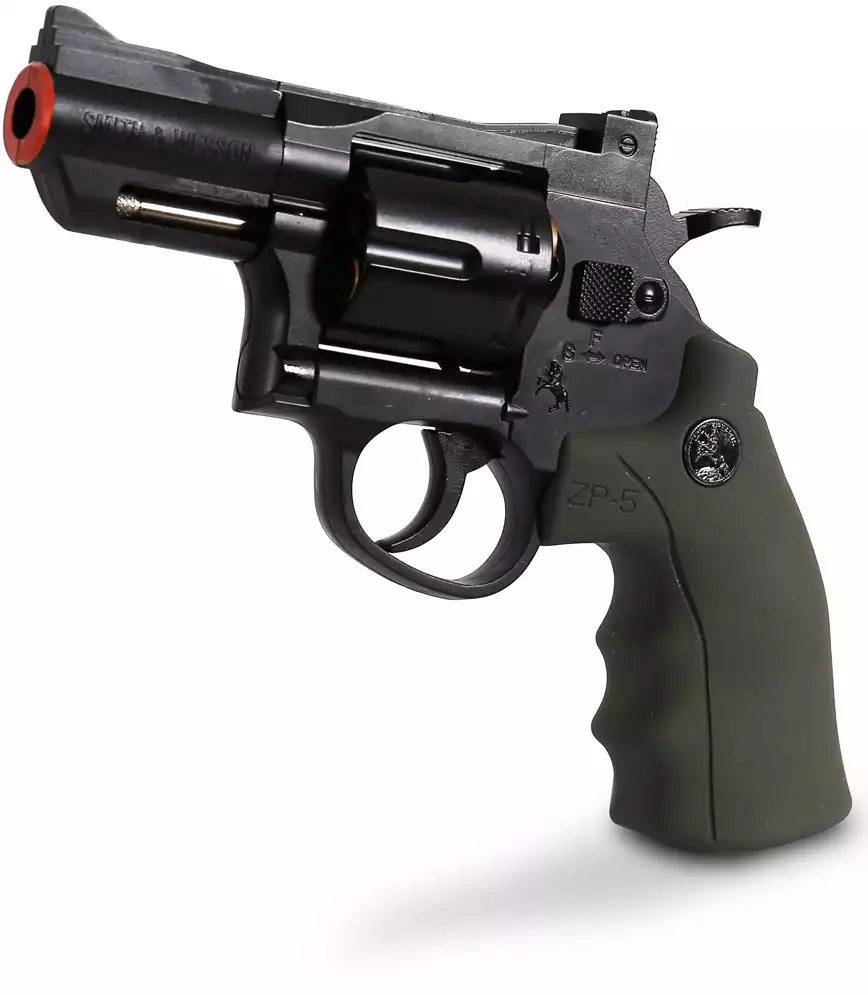 Механический револьвер металл с гелевыми пулями + гильзы X703