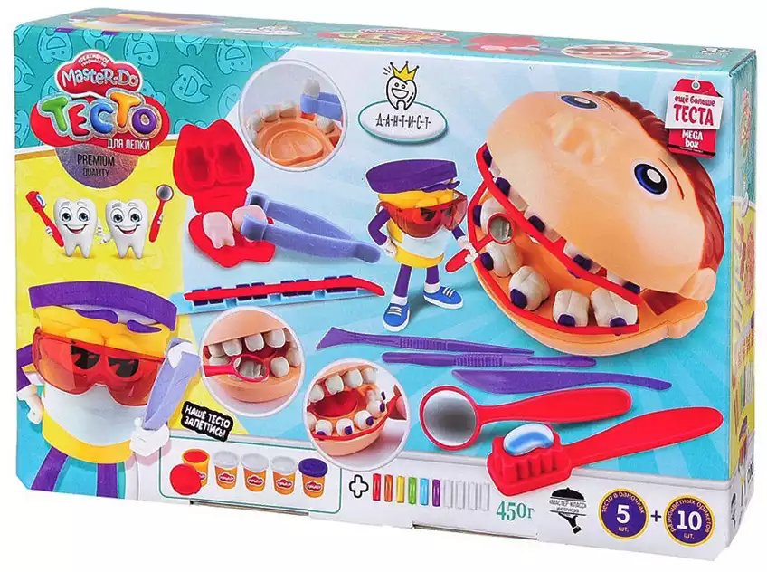 Тесто для лепки TMD-12-01 Дантист 10 цветов Мaster Do