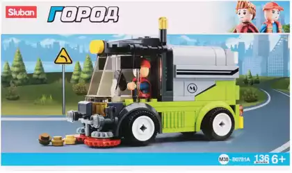 Конструктор блочный Машина для уборки улиц 136 дет. M38- B0781A Sluban