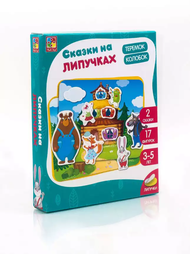 Игра с липучками Колобок.Теремок VT1804-01 Vladi Toys