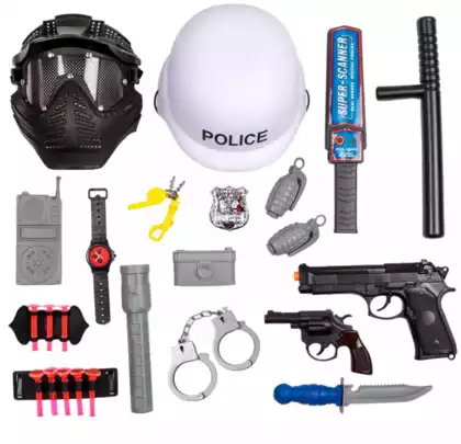 Набор полицейского со шлемом и маской в рюкзаке 88736