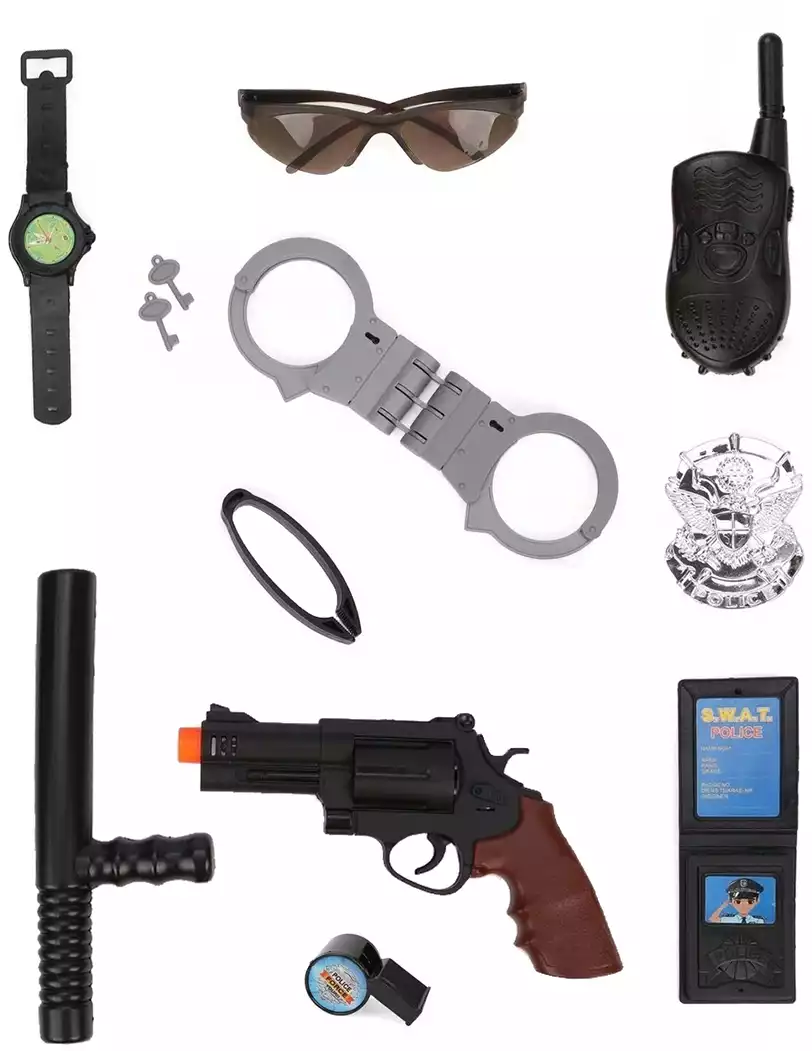 Набор полицейского с револьвером на батарейках в чемодане HSY-057