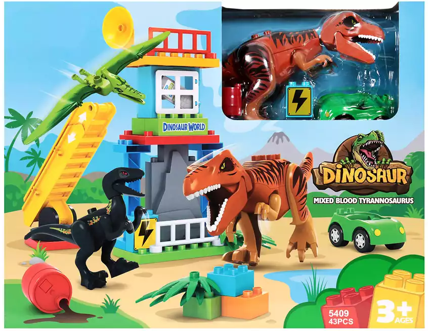Конструктор блочный Парк динозавров 43 дет. 5409 JDLT