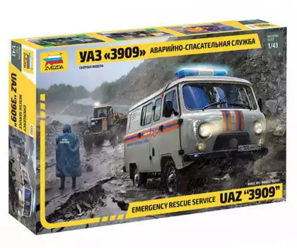 Сборная модель УАЗ-3909 Буханка 66 дет.43002 Звезда