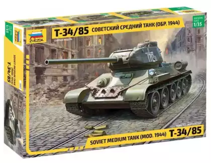 Сборная модель Советский средний танк Т-34/85 296 дет.3687 Звезда