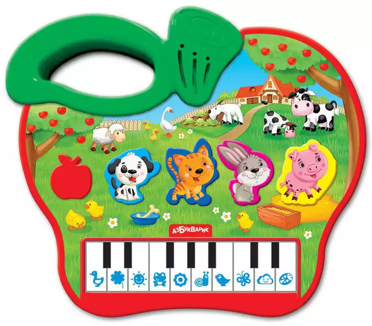 Игрушка музыкальная 4680019282107 Пианино Яблочко в/к