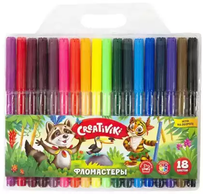 Фломастеры 18цв Creativiki ФЛВ18КР
