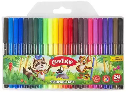 Фломастеры 24цв Creativiki ФЛВ24КР