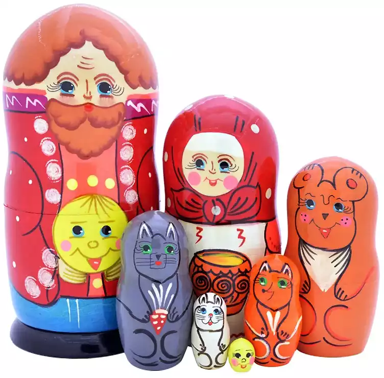 Матрешка 7-кукольная Сказка Колобок МС072008К