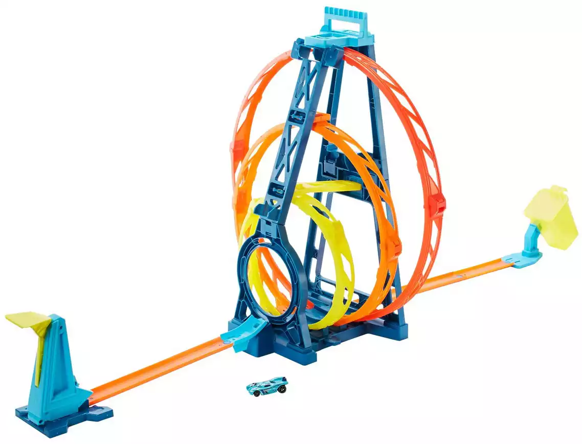 Игровой набор Hot Wheels Конструктор Трасс Тройная петля GLC96