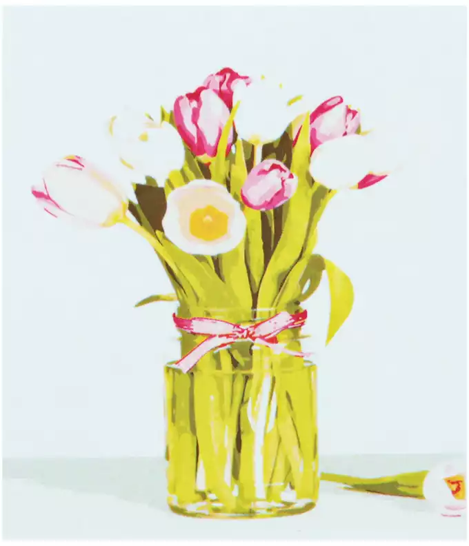 Раскрашивание на холсте 40*50 см по номерам Х-4740 Нежные тюльпаны