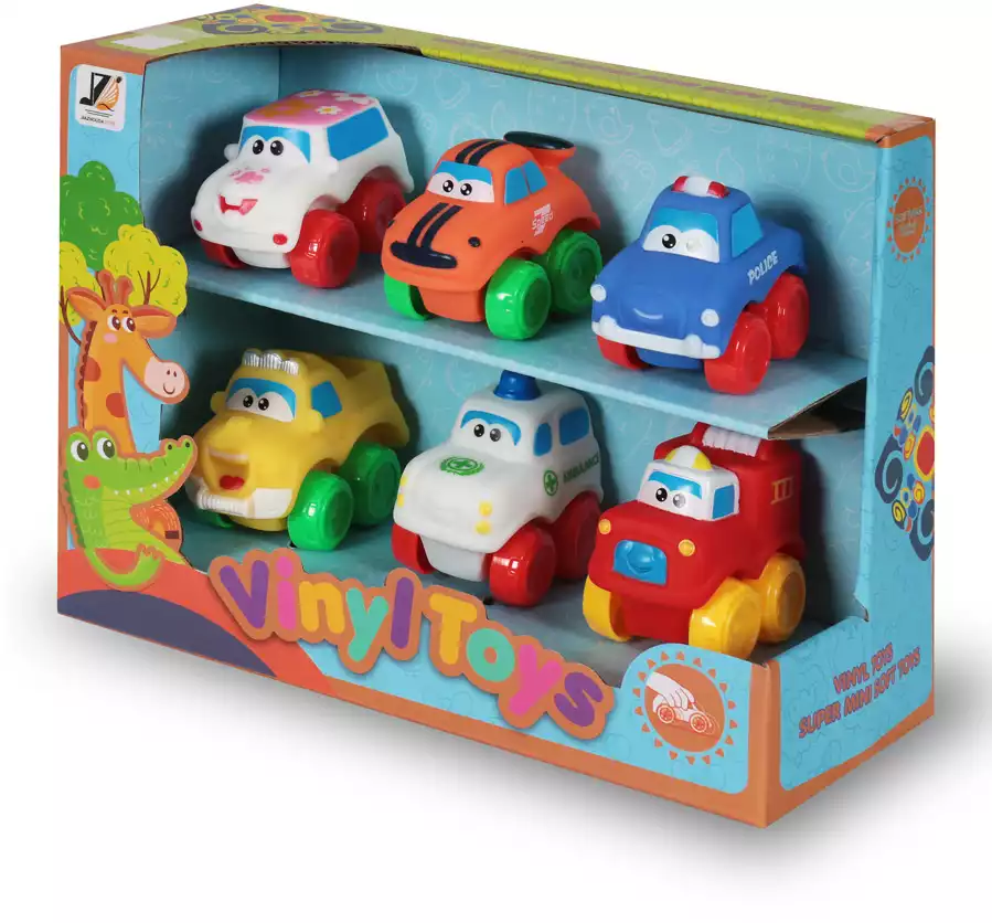 Набор резиновых игрушек Машинки JZD-049-1