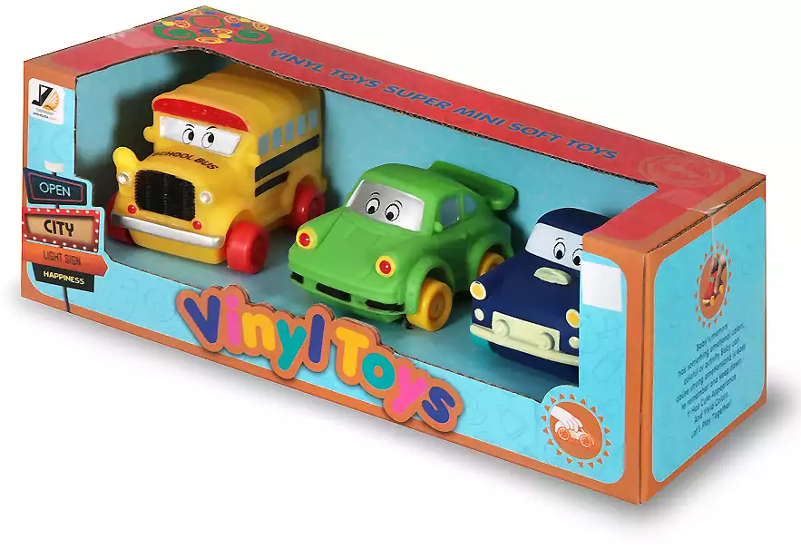 Набор резиновых игрушек Машинки JZD-062-1