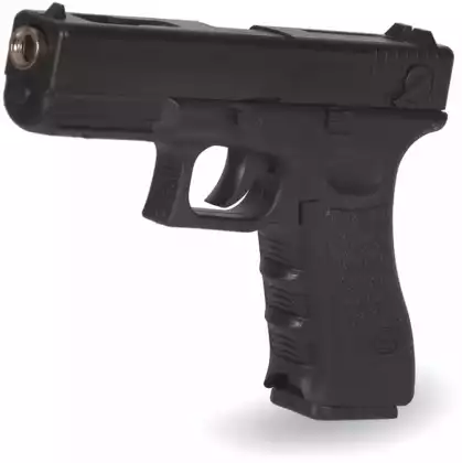 Пистолет пластмассовый с металлическими элементами Glock 17 19,5см Q1